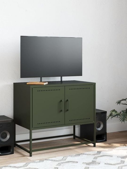 TV Stand Metal Green olive oil L68.5xW39xH60.5cm