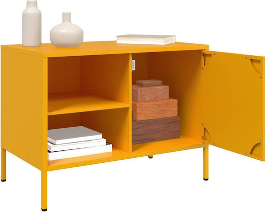 TV-Ständer Metall Gelb M68xT39xH50.5cm