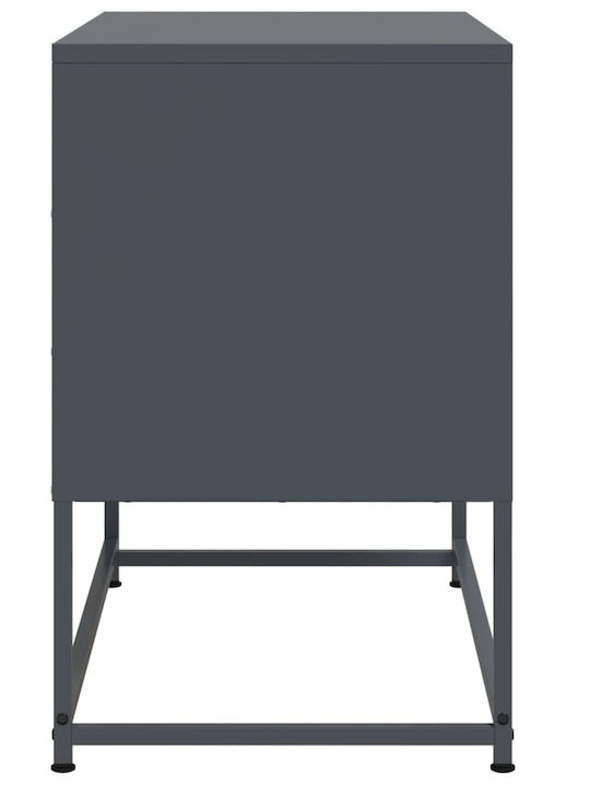 Έπιπλο Τηλεόρασης Μεταλλικό Ανθρακί Μ68.5xΠ39xΥ60.5cm