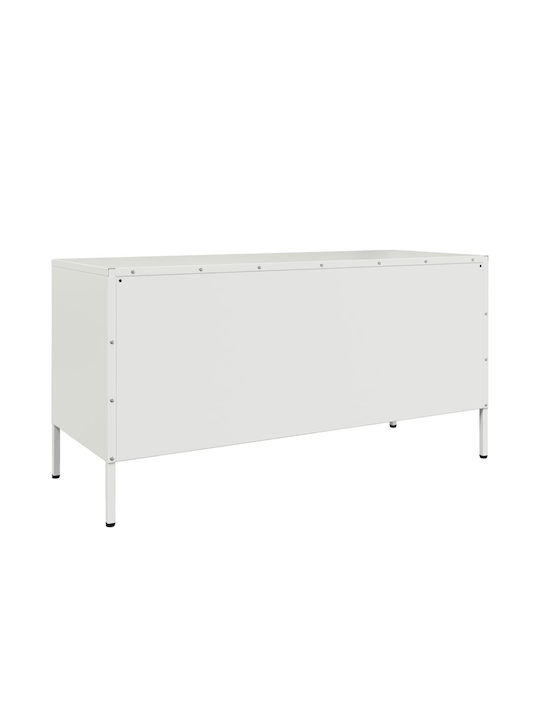Metal TV Stand White M100.5xD39xH50.5cm