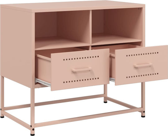 Metal TV Stand Pink 68x39x60.5cm