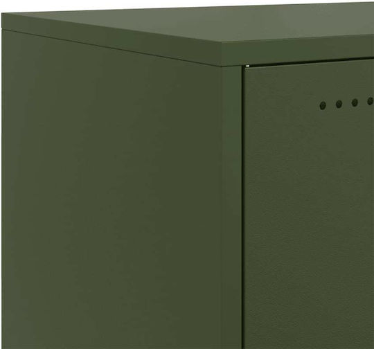 Metal TV Stand with Wheels Olive Green M100.5xD39xH43.5cm
