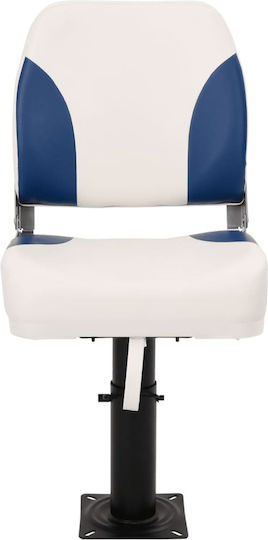 Folding Boat Seat 2 Pieces Blue White 41x36x48 cm 3284286