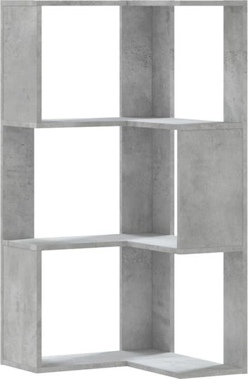 Γωνιακή Βιβλιοθήκη Γκρι 50x50x102εκ.