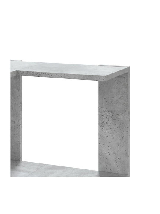 Eckbibliothek Grau 50x50x102cm
