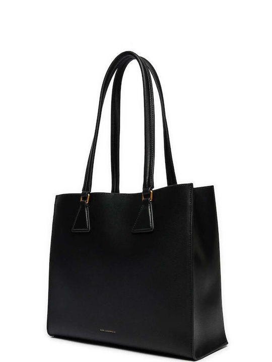 Karl Lagerfeld Leder Damen Tasche Tote Schwarz