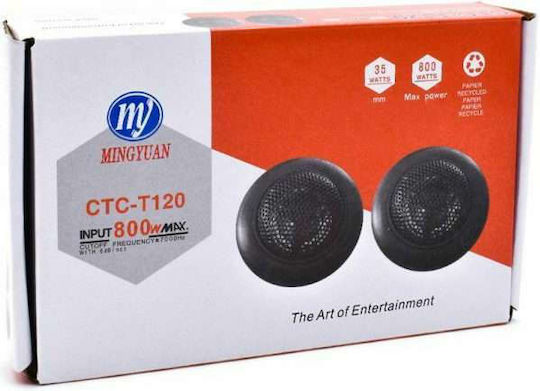 Σετ Tweeter Αυτοκινήτου Στρογγυλά Ctc-t120 6dB