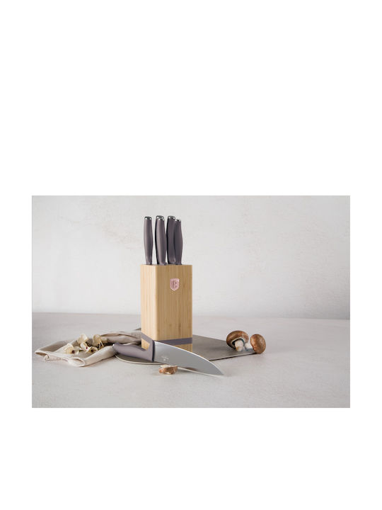 Berlinger Haus Knife Set with Base Made of Stainless Steel 20cm 5 Pieces