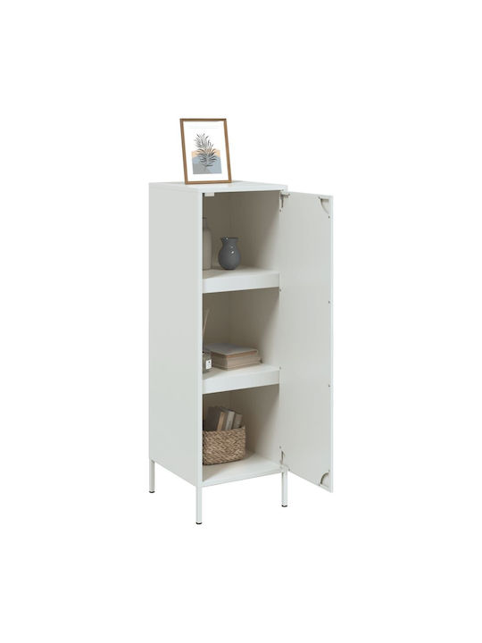 Living Room Display Cabinet Made of White Metal 36x39x113cm