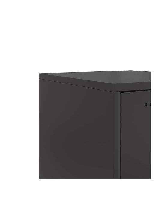 Living Room Display Cabinet Made of Metal Black 36x39x107cm