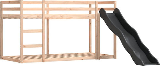 Kids Bed Loft Bed Single Blue for Mattress 80x200cm