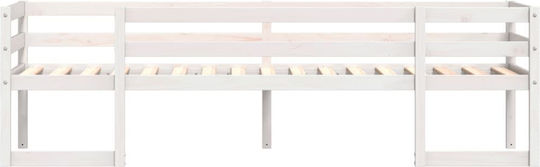 Kinderbett Klassisch Einzeln Beige für Matratze 75x190cm