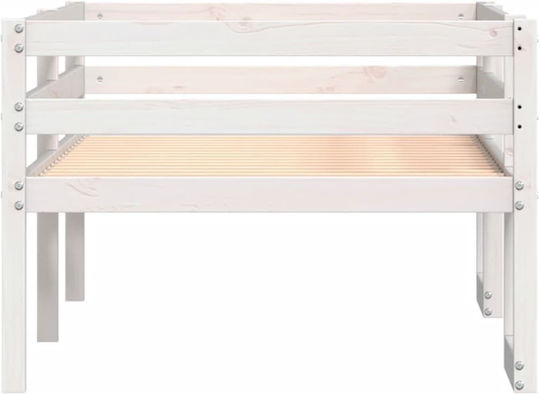 Kinderbett Klassisch Einzeln Beige für Matratze 75x190cm