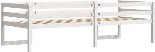 Kinderbett Klassisch Einzeln Beige für Matratze 75x190cm
