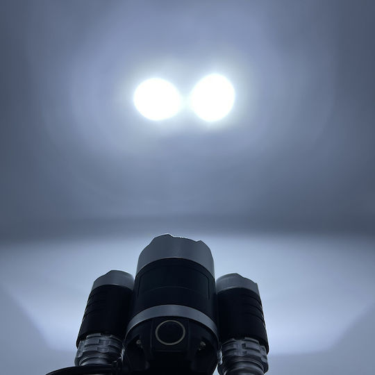 Rechargeable Headlamp LED IP44 with Maximum Brightness 3000lm Red