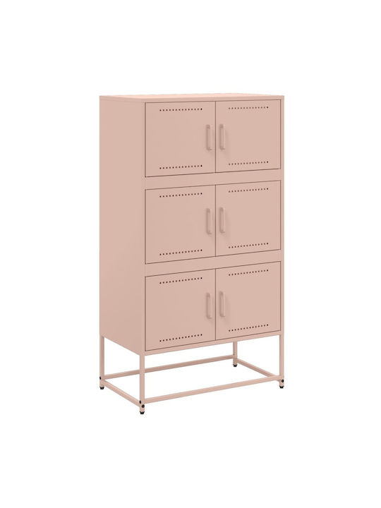 Office Storage Metal Cabinet Pink L68.5xW38.5xH123.5cm