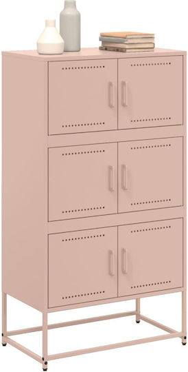 Dulap De Birou Metalic Roz 68.5x38.5x123.5cm