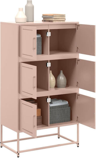 Dulap De Birou Metalic Roz 68.5x38.5x123.5cm