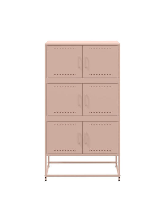 Office Storage Metal Cabinet Pink L68.5xW38.5xH123.5cm