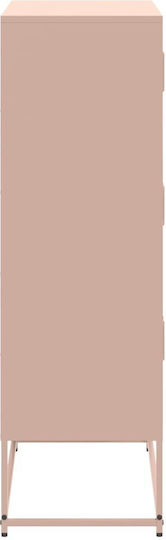 Dulap De Birou Metalic Roz 68.5x38.5x123.5cm