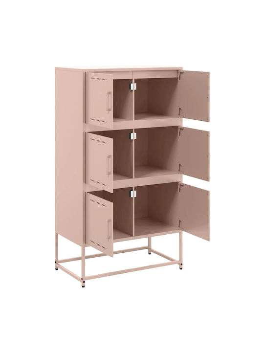 Office Storage Metal Cabinet Pink L68.5xW38.5xH123.5cm