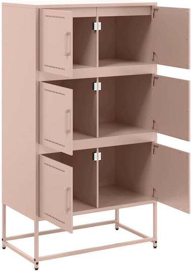 Dulap De Birou Metalic Roz 68.5x38.5x123.5cm