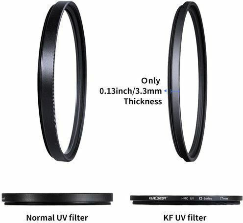 K&F Concept Multi-coated Filter UV / Clear 62mm for Camera Lenses