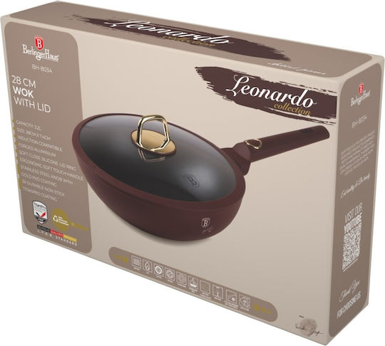 Berlinger Haus Wok από Αλουμίνιο Με Καπάκι με Αντικολλητική Επίστρωση 28cm