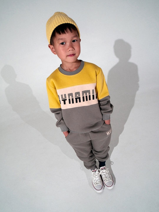 Hashtag Kids Sweatpants Set yellow 2pcs