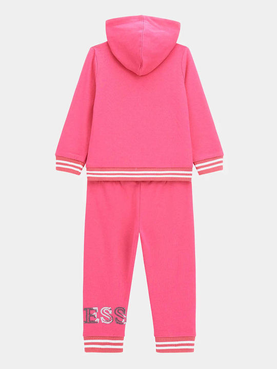 Kids Sweatpants Set With Jacket Fuchsia 2 Pieces