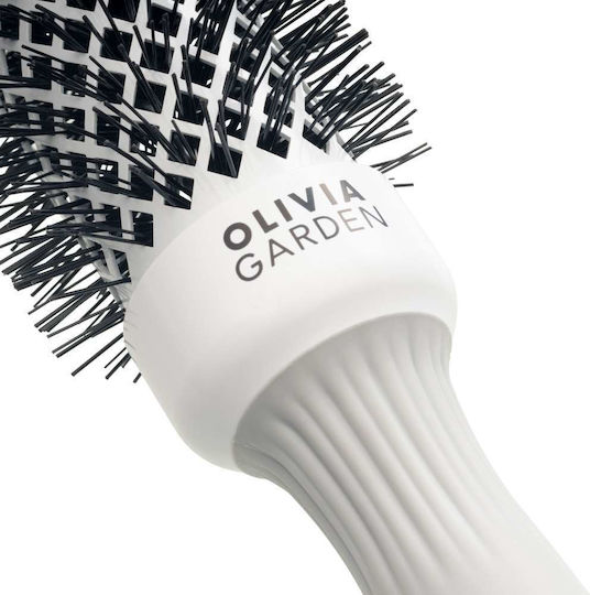 Olivia Garden Blowout Shine Βούρτσα Μαλλιών Λευκή 55mm