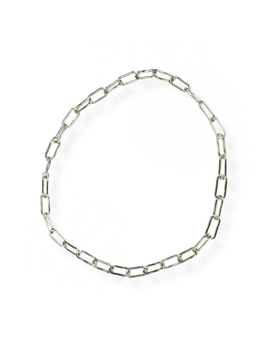 Chain Necklace Oval Link Silver Silver