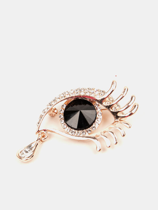 Augen Strass Pin Gold Gold