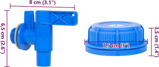 vidaXL 155040 Πλαστικό Μπιτόνι με Κάνουλα 12lt