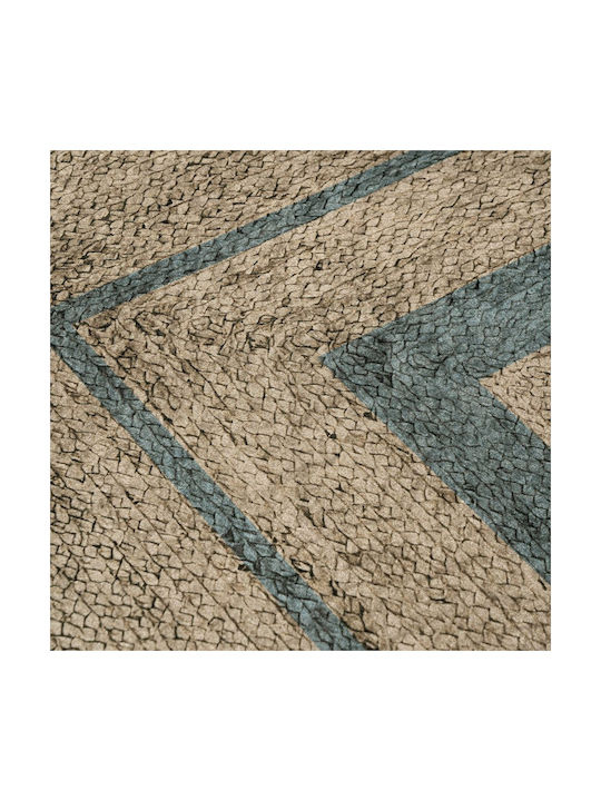 Beauty Home 9131 Rug Round Summer from Jute Beige, Blue