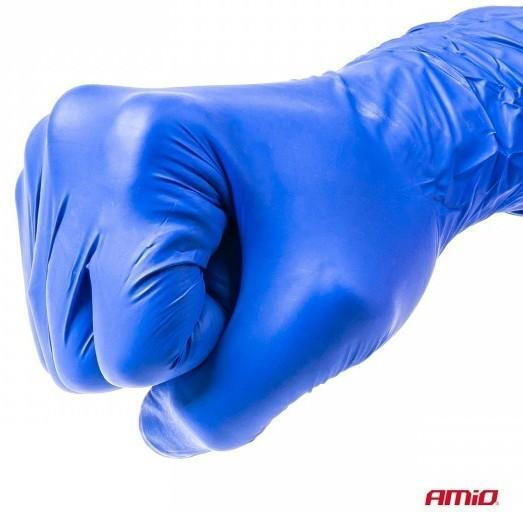 AMiO Gloves for Work Disposable Blue Nitrile 100pcs