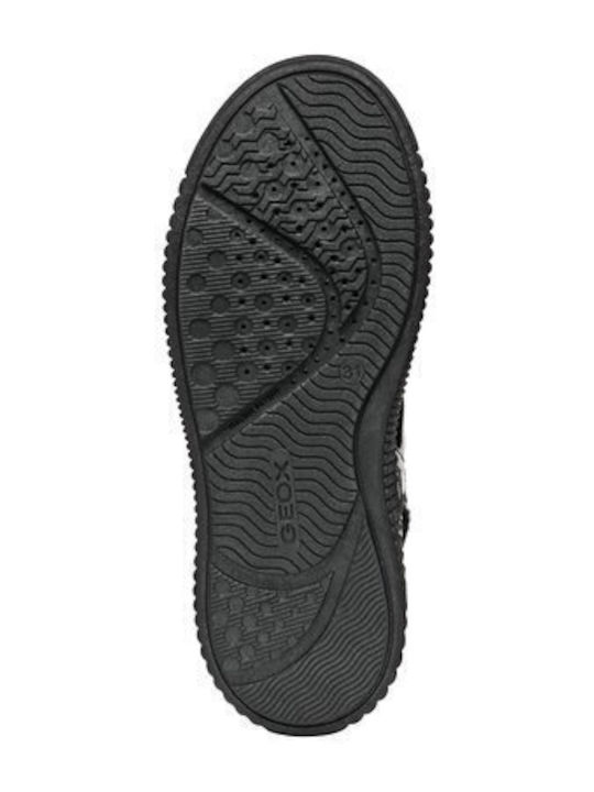 J Laquinny Anatomische Kinderstiefel aus Lackleder mit Reissverschluss Schwarz