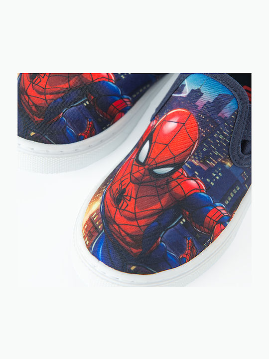 Spiderman Παιδικά Sneakers Slip-on Μπλε