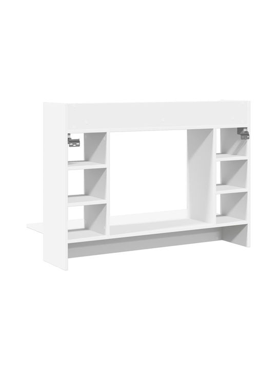 Γραφείο Ξύλινο Λευκό 105x48x75εκ.