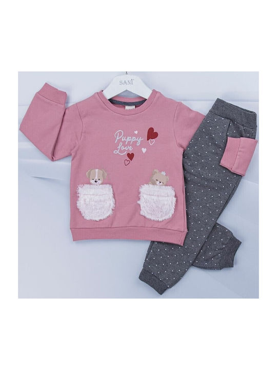 Sani Kids Kinder Set mit Hose Winter 2Stück Rosa