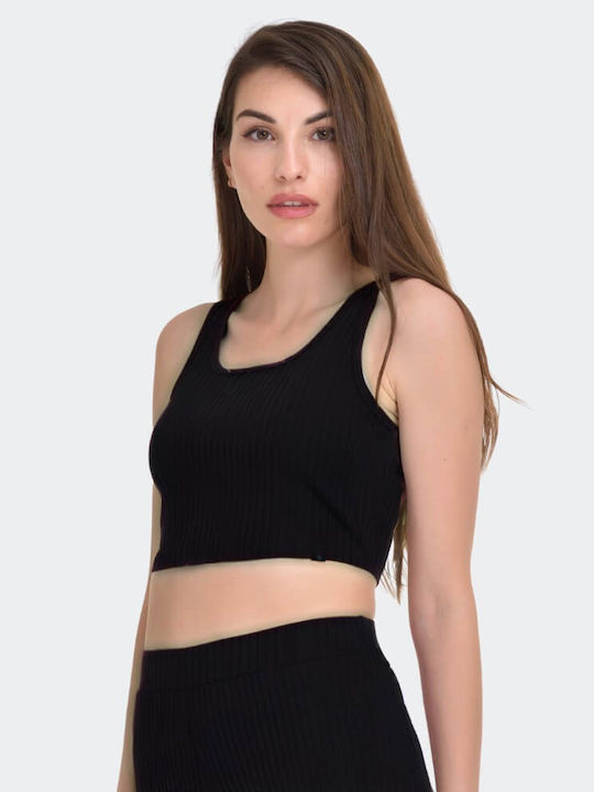 Target Women's Crop Top Sleeveless Black