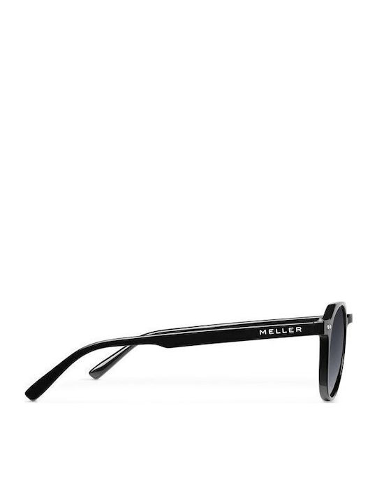 Meller Chauen Unisex Sunglasses with Black Horn-Rimmed Frame and Black Polarized Lens CH4-TUTCAR