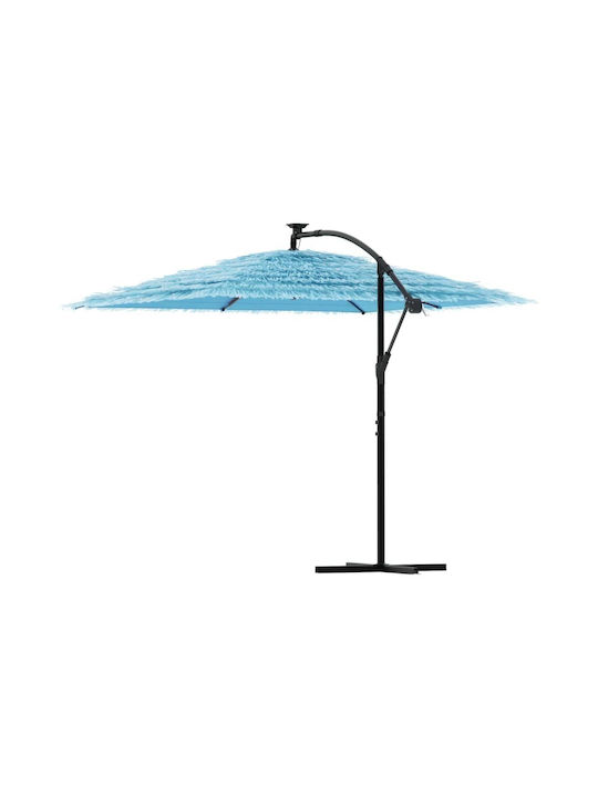 Umbrelă Suspendată Pătrată Metalică Albastră 2.69x2.69xÎnălțime2.35m