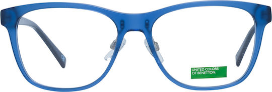 Benetton Weiblich Kunststoff Brillenrahmen Blau 192564