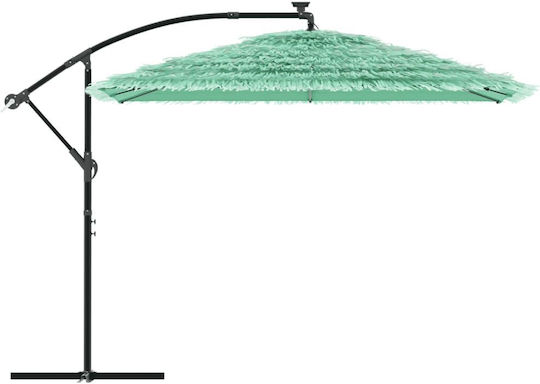 Quadratischer Metall-Garten- und Terrassen-Sonnenschirm Grün 2,9x2,9xHöhe 2,38 m