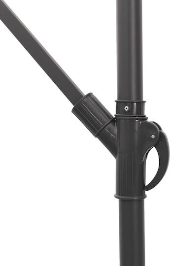 Quadratischer Metall-Garten- und Terrassen-Sonnenschirm Grün 2,9x2,9xHöhe 2,38 m
