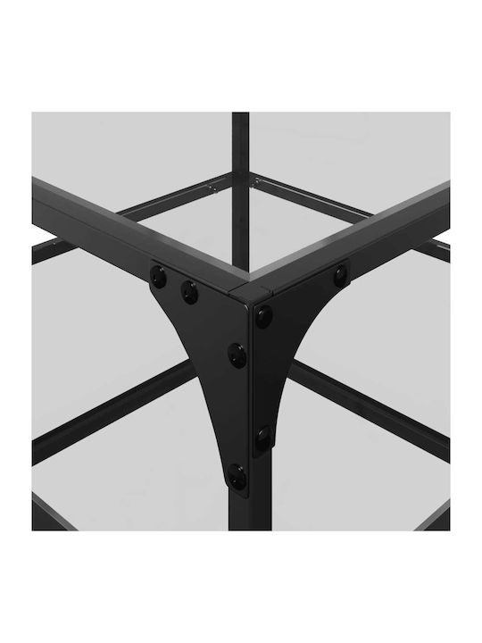 Square Glass Side Table Transparent 50x50x45 cm