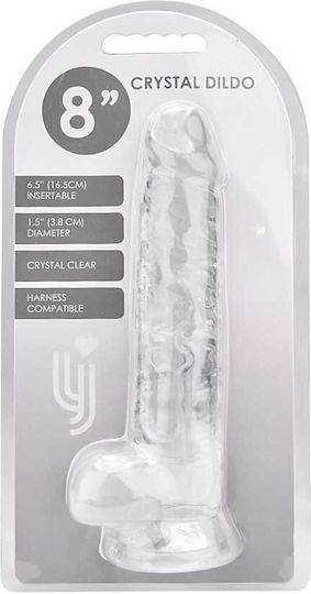 Loving Joy Ρεαλιστικό Dildo με Όρχεις Διάφανο 20cm