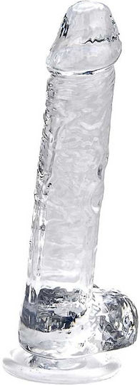 Loving Joy Realistisches Dildo mit Hoden Transparent 18cm