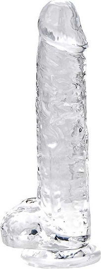 Loving Joy Realistisches Dildo mit Hoden Transparent 18cm